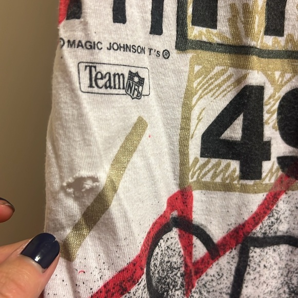 Rare vintage Magic Johnson 49er Tee M - Picture 9 of 9